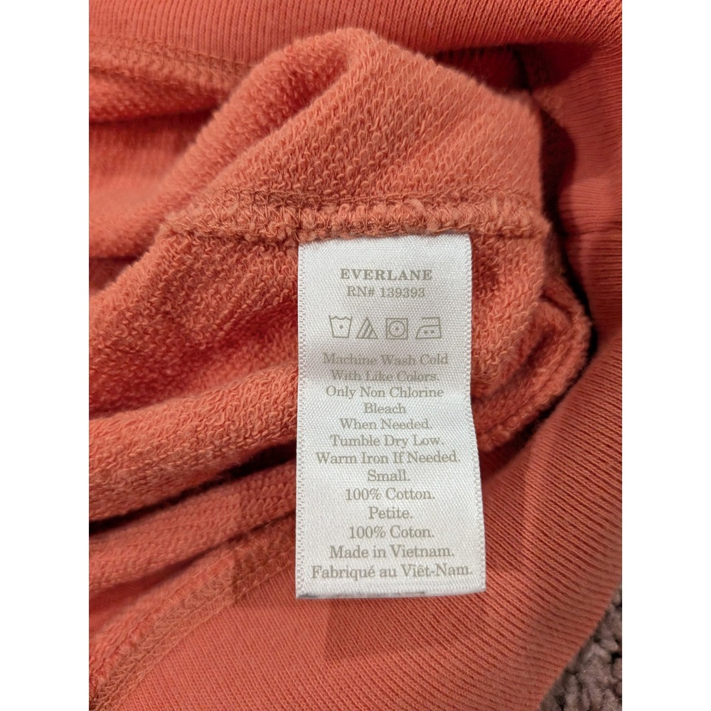 Everlane Coral Crewneck Sweatshirt Cotton Casual Pullover Top Size Small‎ - Picture 6 of 8
